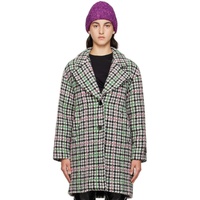 MSGM Gray Checked Coat 232443F059001