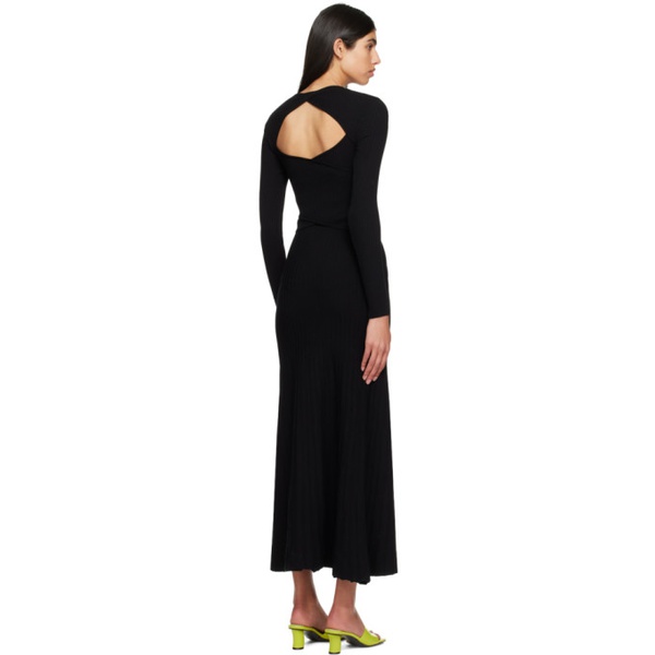  MSGM Black Cutout Maxi Dress 231443F055000