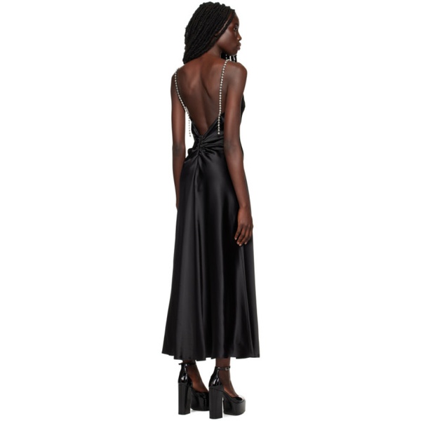  MSGM Black Jewel Straps Dress 222443F055002