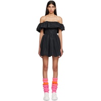 MSGM Black Balloon Minidress 231443F052007