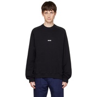 MSGM Black Raglan Sweatshirt 232443M204002