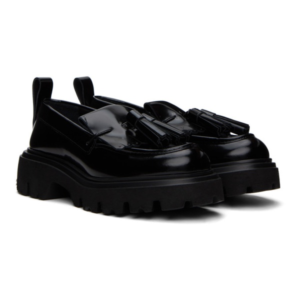  MSGM Black Tassel Loafers 232443F121003