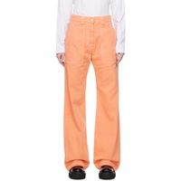MSGM Orange Baggy Jeans 231443F069003