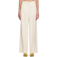 MSGM 오프화이트 Off-White Straight Trousers 231443F087000