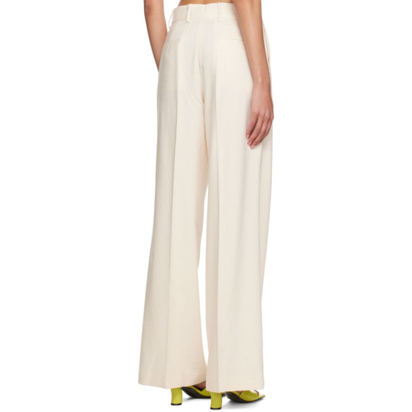  MSGM 오프화이트 Off-White Straight Trousers 231443F087000