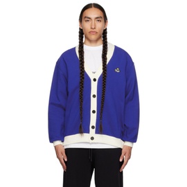 MSGM Blue Felted Cardigan 232443M200000