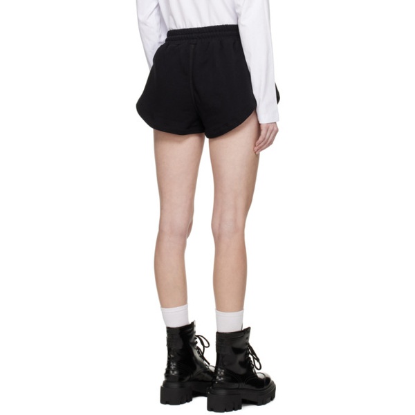  MSGM Black Embroidered Shorts 231443F088003