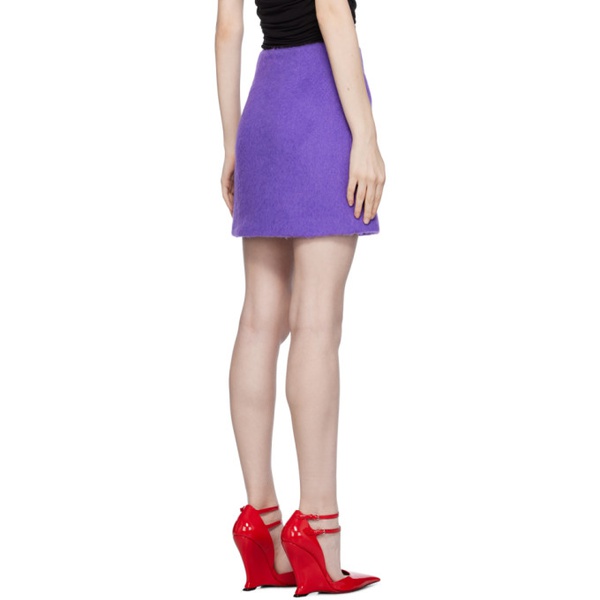  MSGM Purple Brushed Mini Skirt 232443F090008