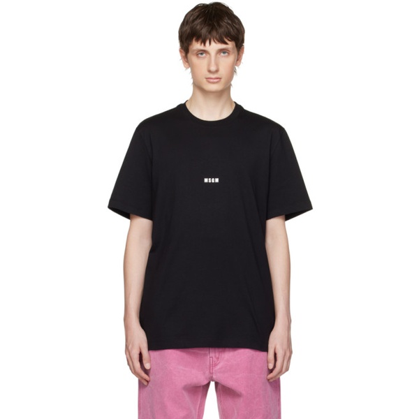  MSGM Black Printed T-Shirt 232443M213007