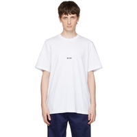 MSGM White Printed T-Shirt 232443M213008