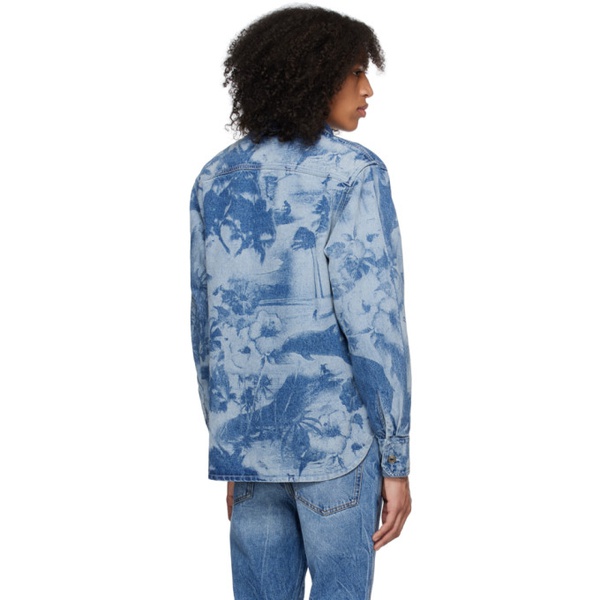  MSGM Blue Dreaming Denim Shirt 231443M192013