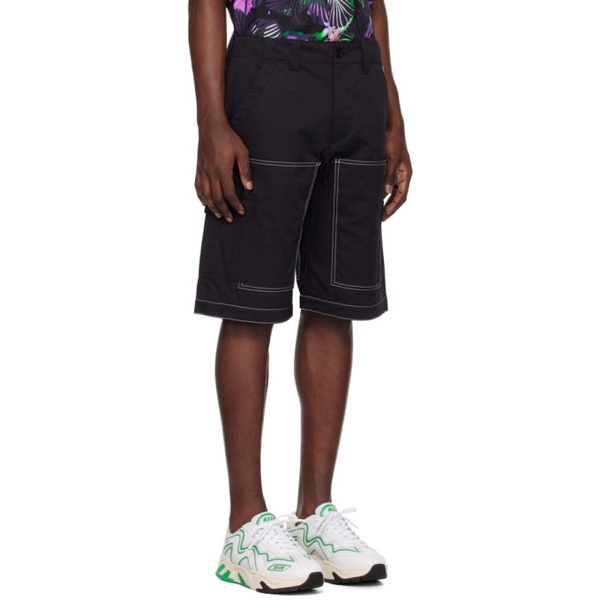  MSGM Black Contrast Shorts 231443M193001