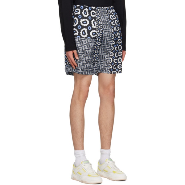  MSGM Black Paisley Shorts 231443M193008