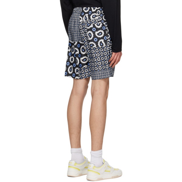  MSGM Black Paisley Shorts 231443M193008