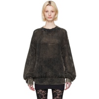MSGM Black Overdyed Sweater 231443F096005