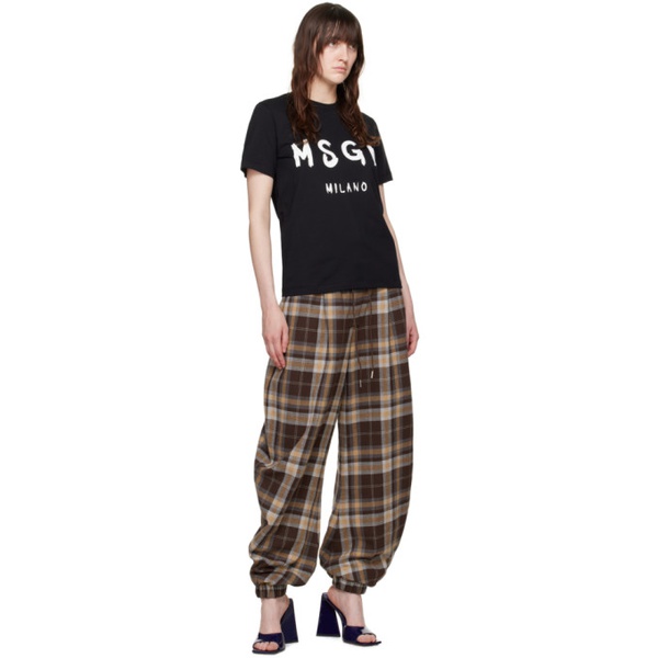  MSGM Black Printed T-Shirt 242443F110003