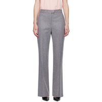 MSGM Gray Eyelet Trousers 242443F087000