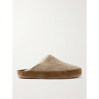 MULO Suede-Trimmed Shearling-Lined Recycled-Wool Slippers 1647597322878017