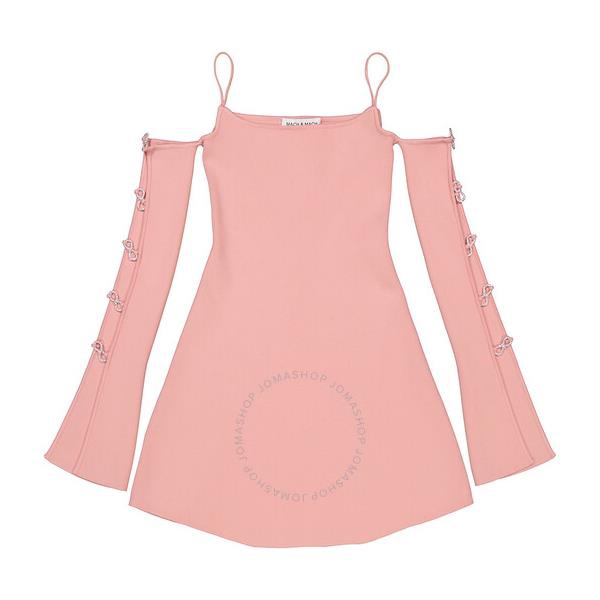  Mach & Mach Ladies Light Pink Amelie Crystal Embellished Cutout Mini Dress R23-C0284-KN4-3CY