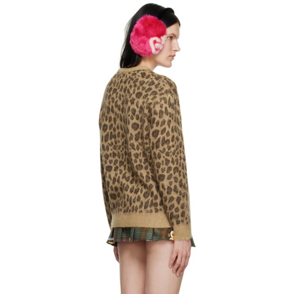  MadeMe Tan Paul Frank Leopard Sweater 231063F096001