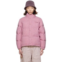 Madhappy Purple Embroidered Down Jacket 241420M178010