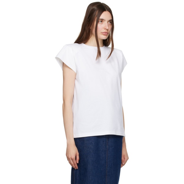  마그다 부트림 Magda Butrym White Padded T-Shirt 232533F110003
