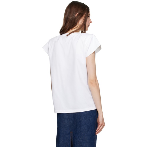  마그다 부트림 Magda Butrym White Padded T-Shirt 232533F110003