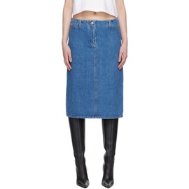 마그다 부트림 Magda Butrym Blue Five-Pocket Denim Midi Skirt 241533F092000
