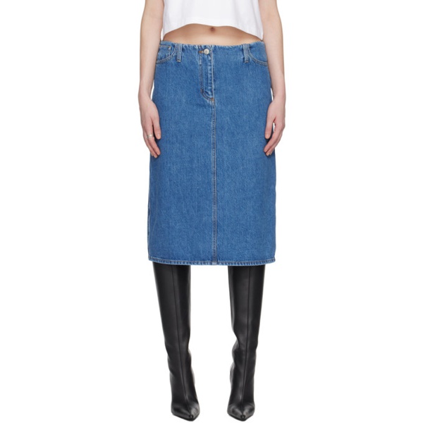 마그다 부트림 Magda Butrym Blue Five-Pocket Denim Midi Skirt 241533F092000