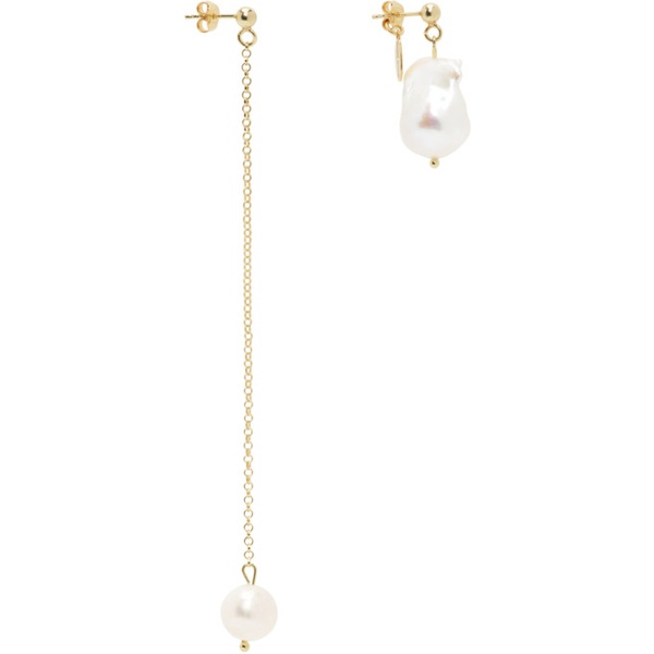  마그다 부트림 Magda Butrym Gold & White Mismatched Earrings 241533F022001