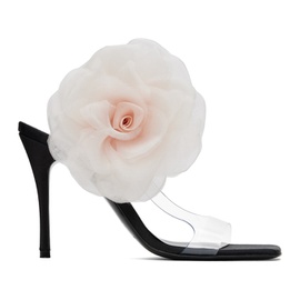 마그다 부트림 Magda Butrym Black Organza Flower Heeled Sandals 241533F125019