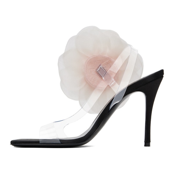  마그다 부트림 Magda Butrym Black Organza Flower Heeled Sandals 241533F125019
