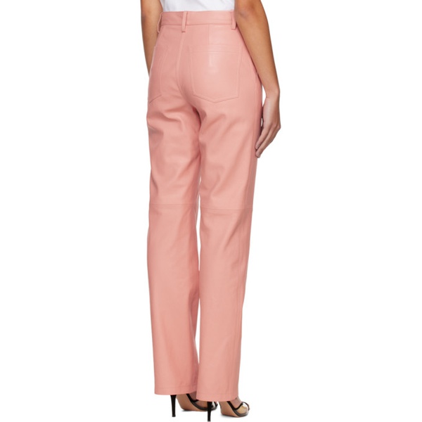 마그다 부트림 Magda Butrym Pink Paneled Leather Pants 231533F084000