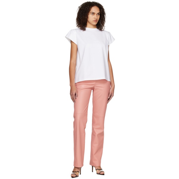  마그다 부트림 Magda Butrym Pink Paneled Leather Pants 231533F084000
