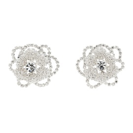 마그다 부트림 Magda Butrym Silver Crystal Blooming Flower Earrings 232533F022001