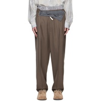 마리아노 Magliano Brown Signature Superpants Trousers 241516M191000