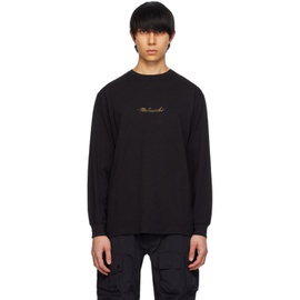 Maharishi Black Embroidered Long Sleeve T-Shirt 241983M213002
