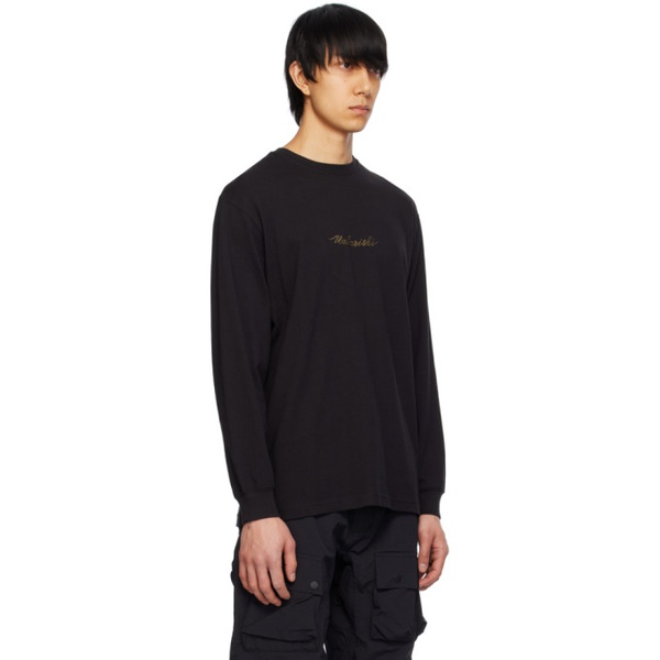  Maharishi Black Embroidered Long Sleeve T-Shirt 241983M213002
