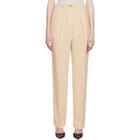 Maiden Name Beige Lila Trousers 231938F087002