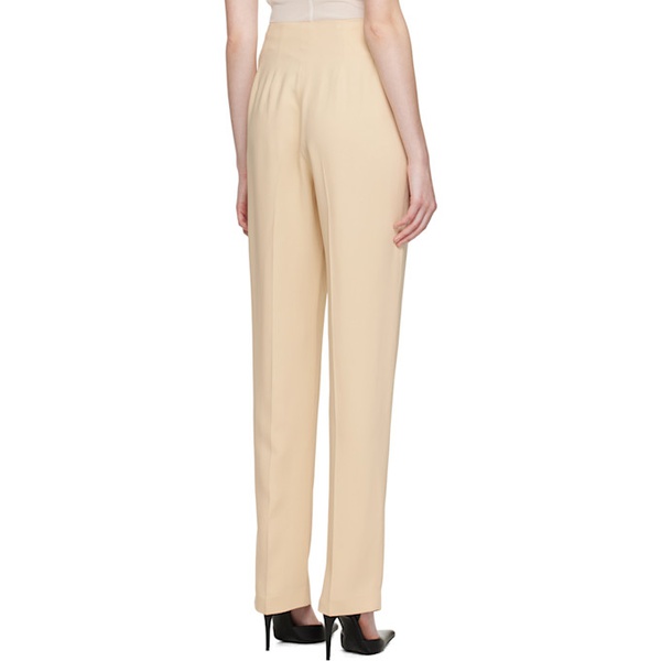  Maiden Name Beige Lila Trousers 231938F087002
