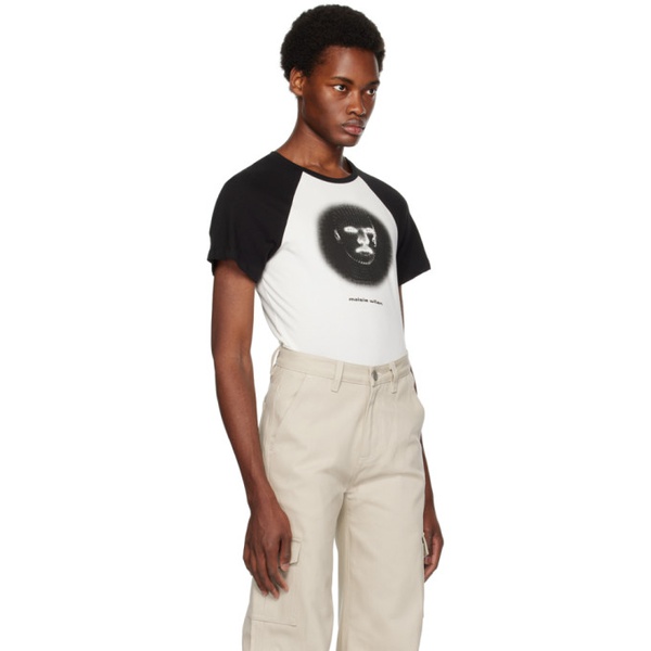  메이지 윌렌 Maisie Wilen Black & White Slinky T-Shirt 232370M213003