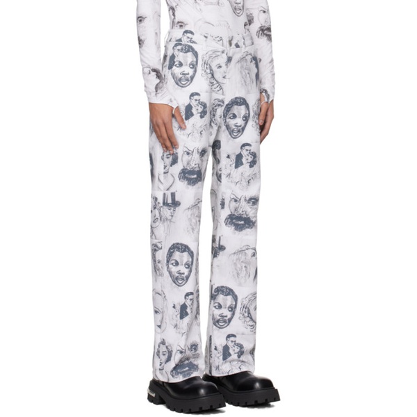  메이지 윌렌 Maisie Wilen White Nebula Trousers 241370M191001