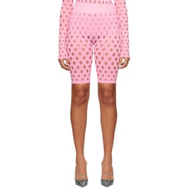 메이지 윌렌 Maisie Wilen Pink Perforated Shorts 231370F088002