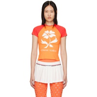메이지 윌렌 Maisie Wilen Orange Slinky T-Shirt 222370F110010
