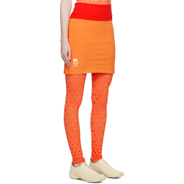  메이지 윌렌 Maisie Wilen Orange & Red Pop Miniskirt 222370F090004