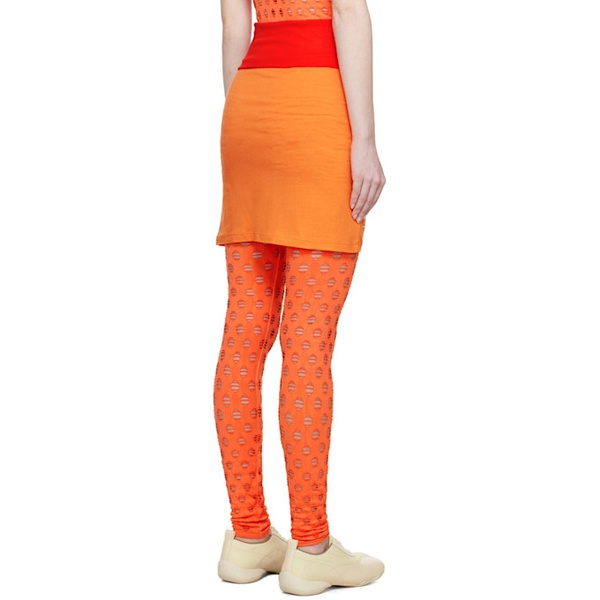  메이지 윌렌 Maisie Wilen Orange & Red Pop Miniskirt 222370F090004