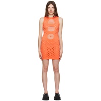 메이지 윌렌 Maisie Wilen Orange Perforated Minidress 222370F052007