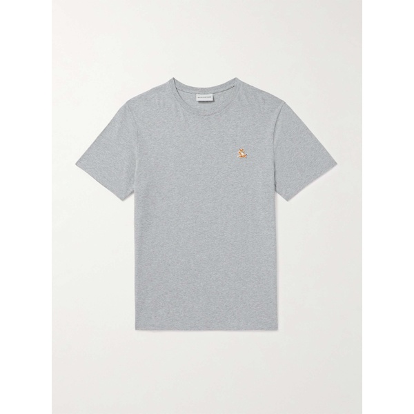 메종키츠네 MAISON KITSUNEE Logo-Appliqued Cotton-Jersey T-Shirt 1647597328581943