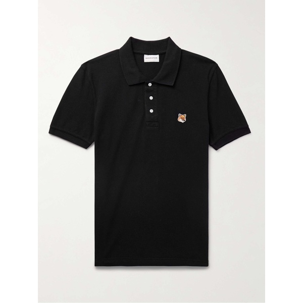 메종키츠네 MAISON KITSUNEE Logo-Appliqued Cotton-Pique Polo Shirt 1647597328581953