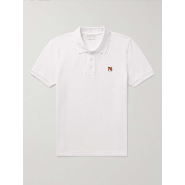메종키츠네 MAISON KITSUNEE Logo-Appliqued Cotton-Pique Polo Shirt 1647597328581963